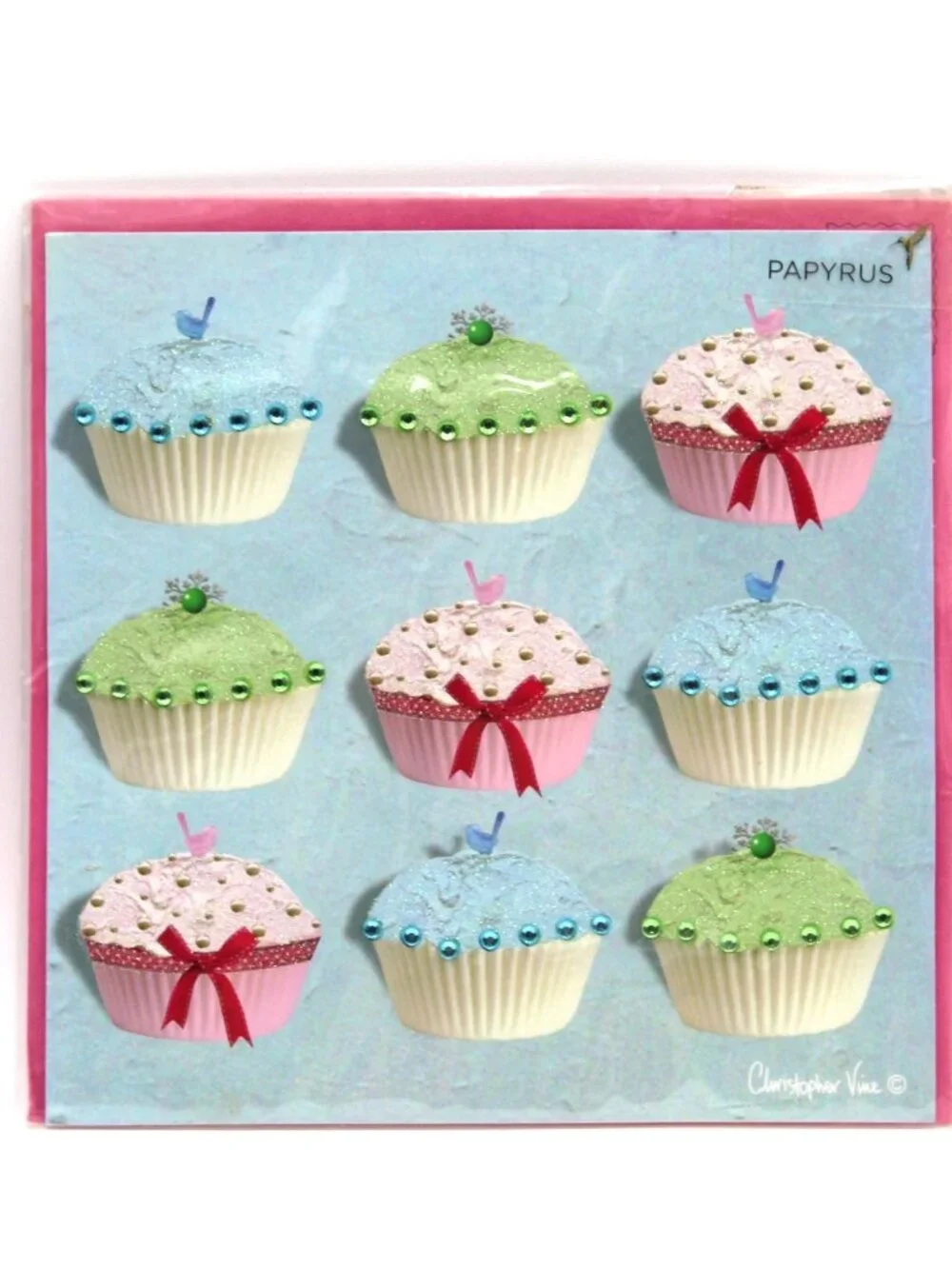Beautiful Unique Special Cupcake Theme Birthday Greeting Card & Envelope Papyrus